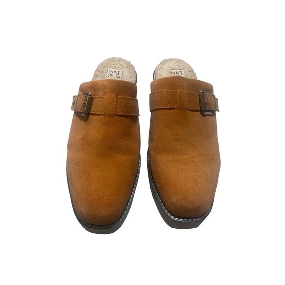 Naturalizer Women's Buckle Slip-On Shearling Lined Suede Clogs 10 - Picture 1 of 7